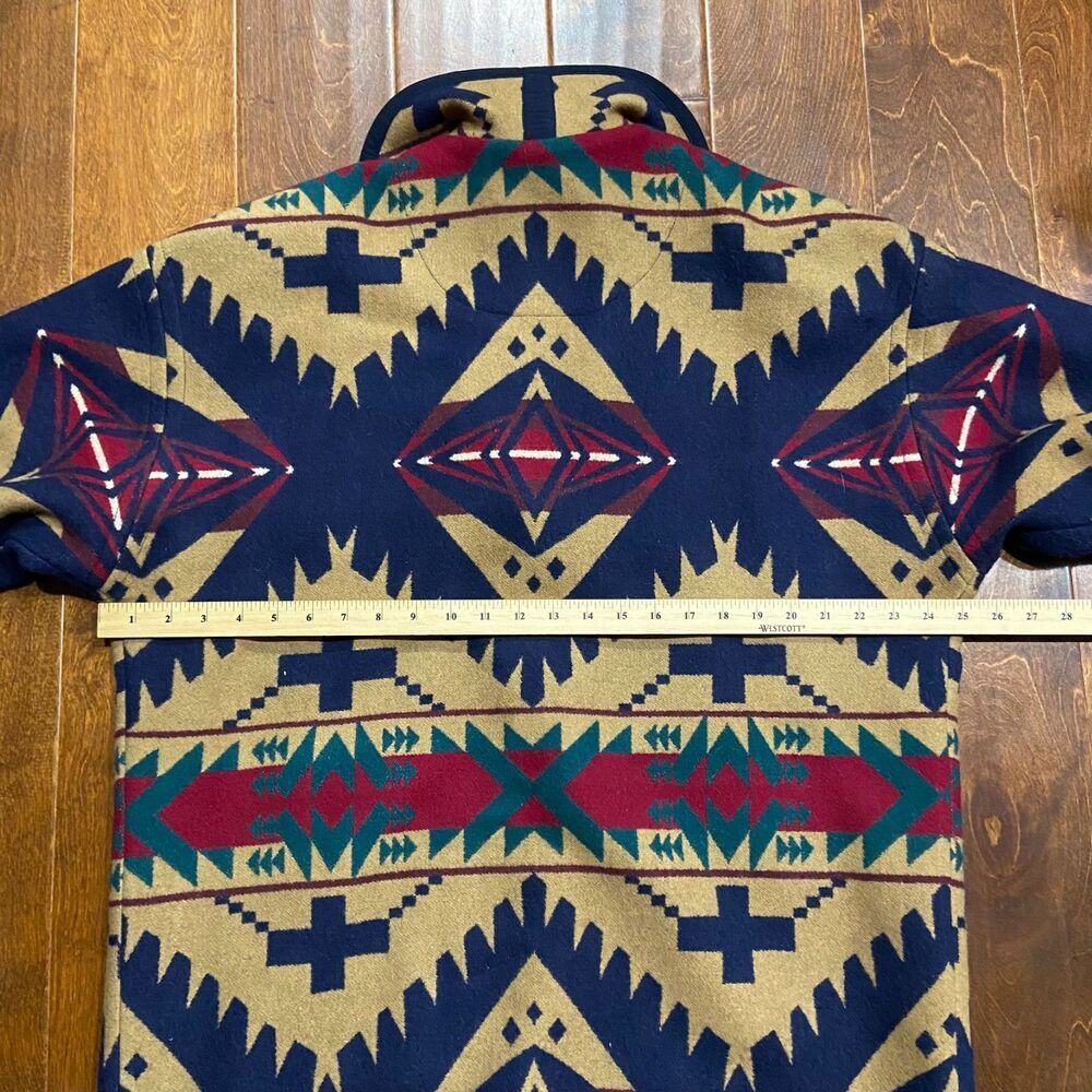 Pendleton Knockabouts Vintage Wool Coat Jacket Aztec Southwestern Women's L - Picture 10 of 11